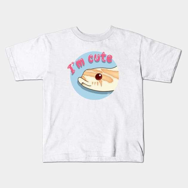 Cute Albino Western Hognose Snake Kids T-Shirt by anacecilia